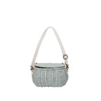 Mini Rattan Chari Bag - Vintage Blue