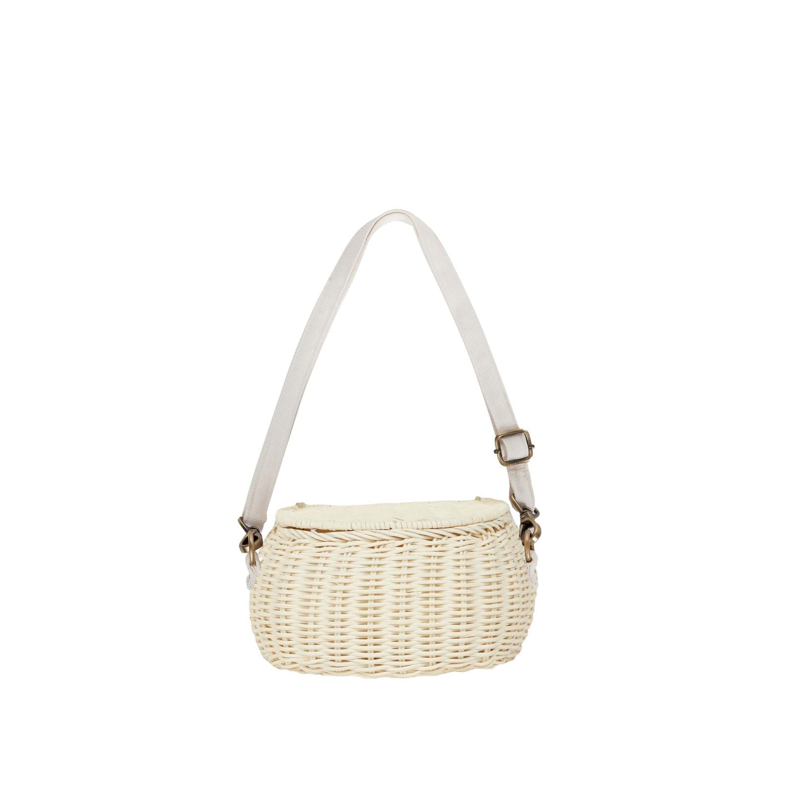 Mini Rattan Chari Bag - Chalk