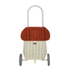 Rattan Mushroom Luggy - Red & White