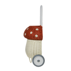 Rattan Mushroom Luggy - Red & White