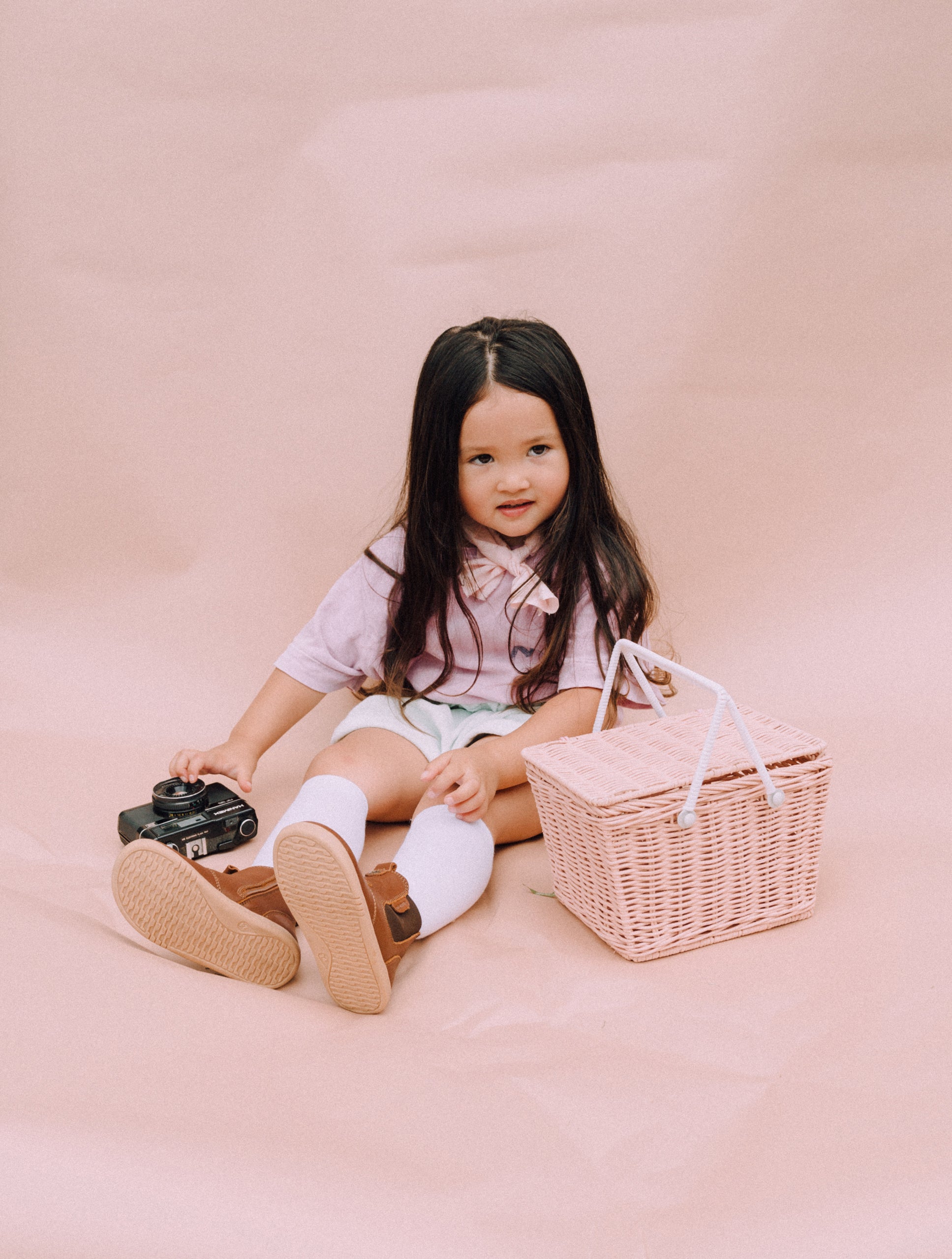 Rattan Piki Basket - Rose