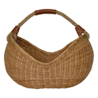 Rattan Half Moon Basket