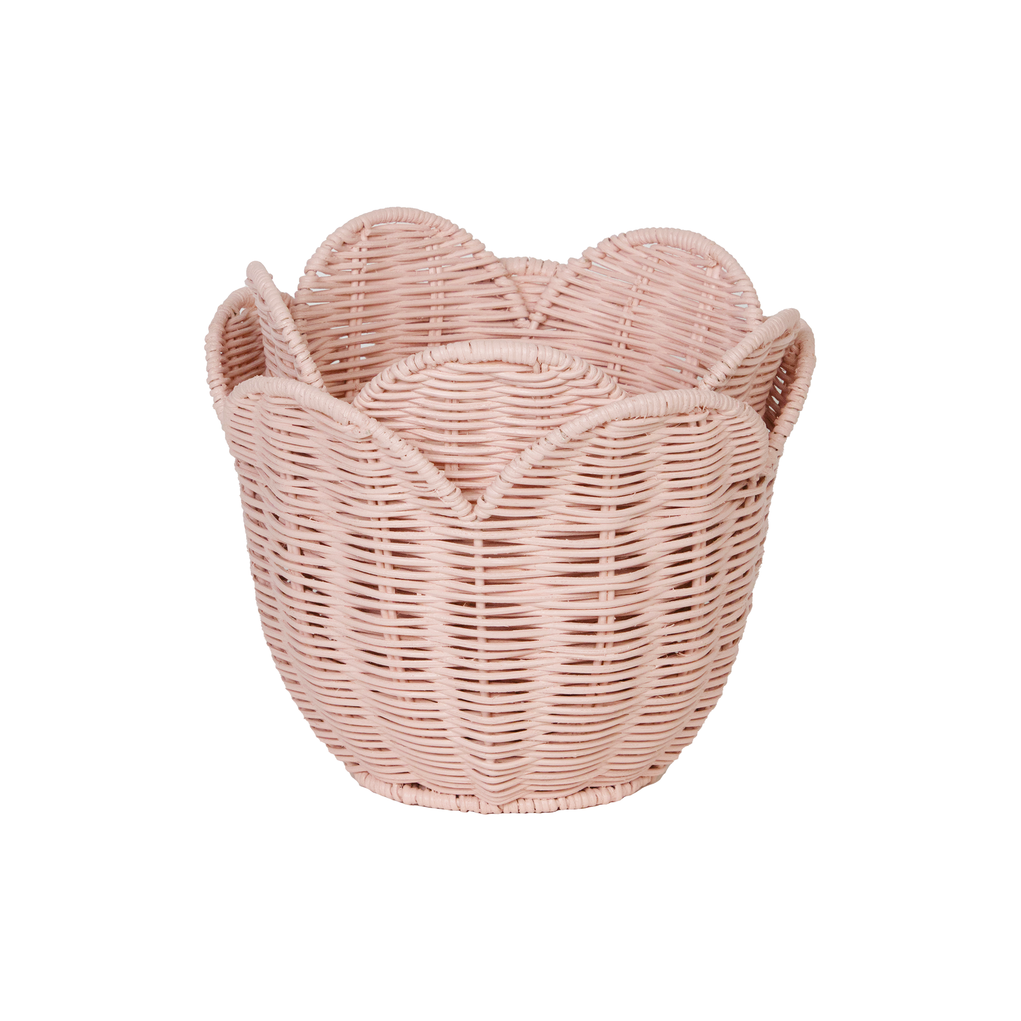 Rattan Lily Basket Set - Rose