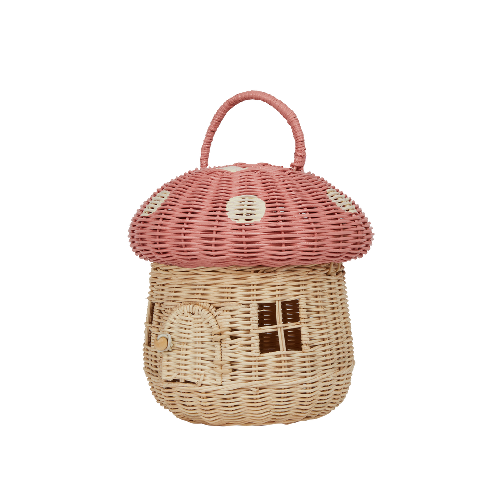 Rattan Mushroom Basket - Musk