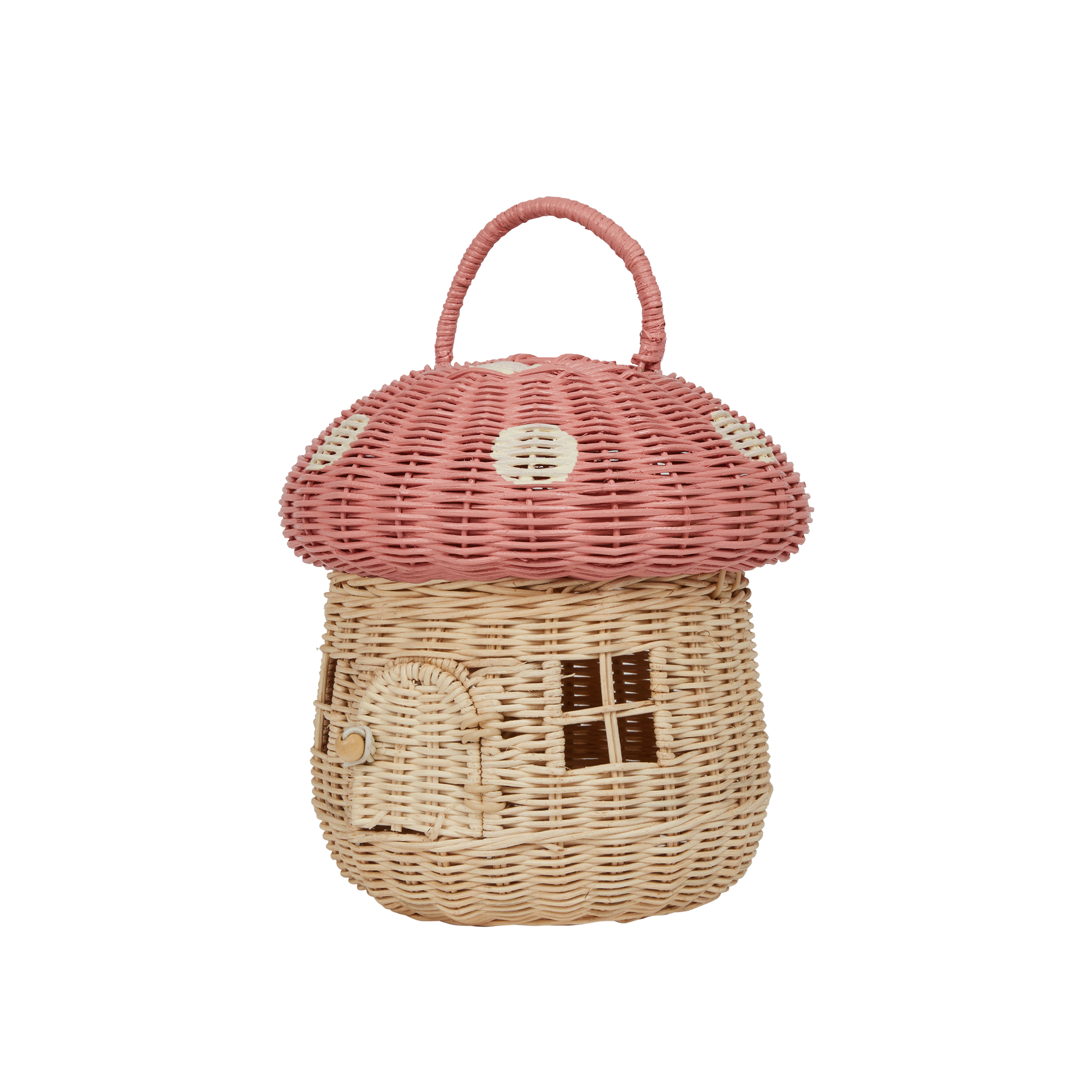 Rattan Mushroom Basket - Musk