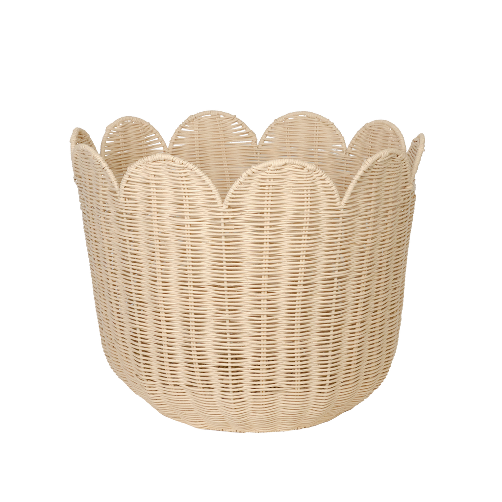 Rattan Tulip Basket - Nude