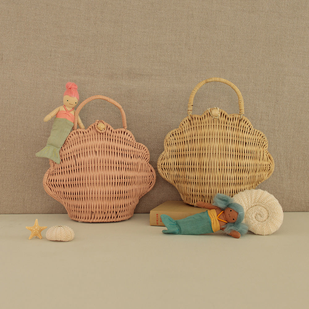 Olli Ella Shell Purse - Straw