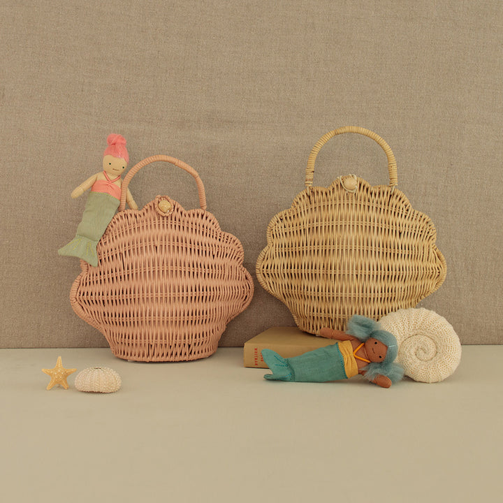 Olli Ella Shell Purse - Straw
