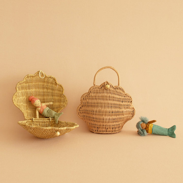 Olli Ella Shell Purse - Straw