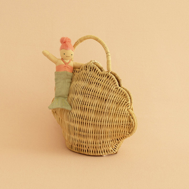Olli Ella Shell Purse - Straw