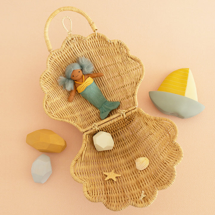 Olli Ella Shell Purse - Straw