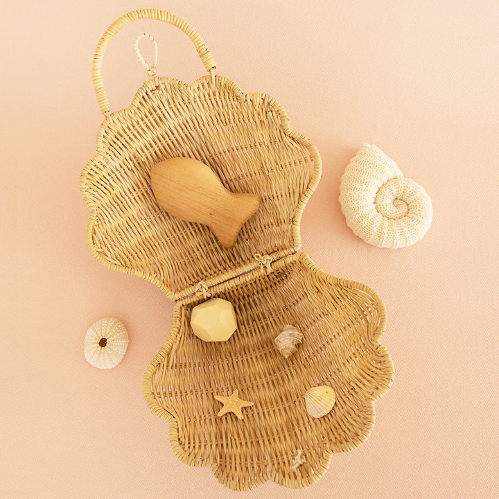 Olli Ella Shell Purse - Straw
