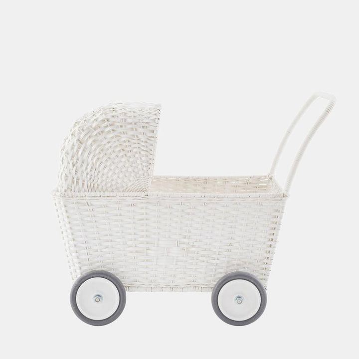 Olli Ella Rattan Strolley - White