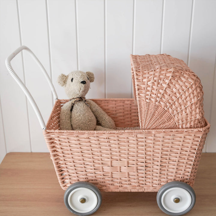 Olli Ella Rattan Strolley - Rose