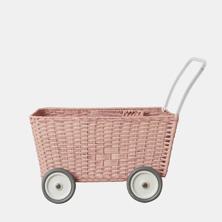 Olli Ella Rattan Strolley - Rose