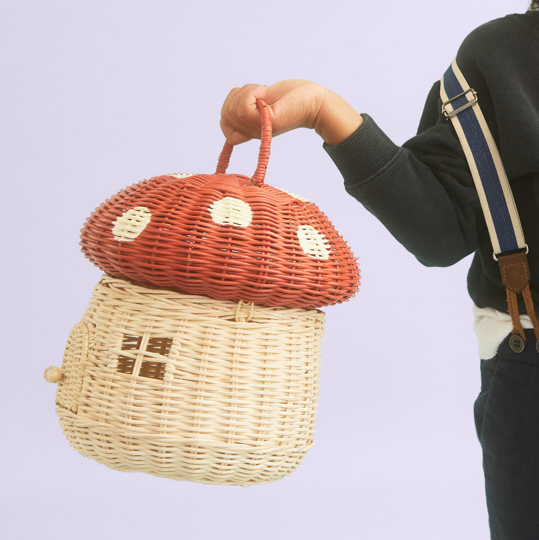 Olli Ella Rattan Mushroom Basket