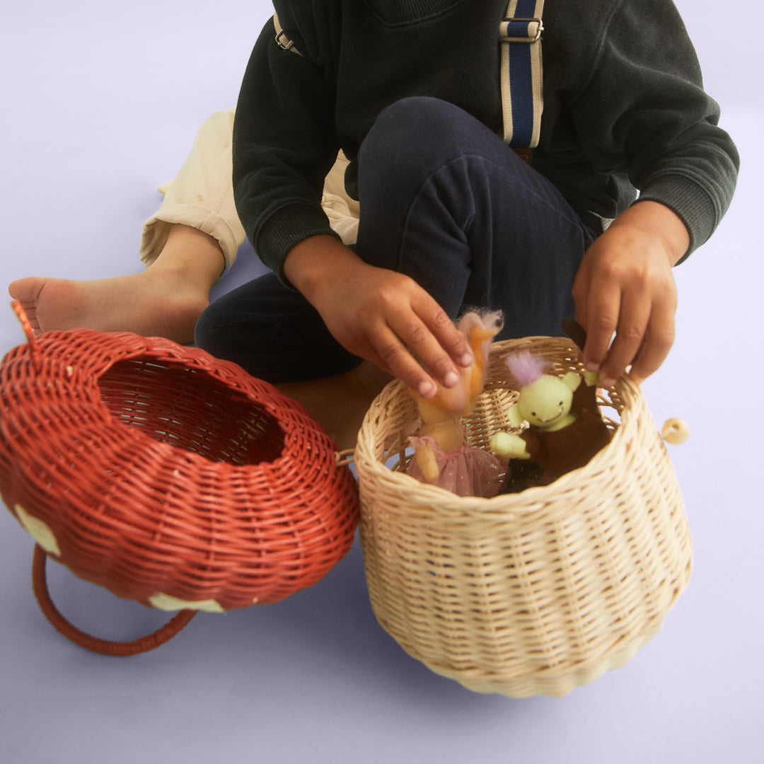 Olli Ella Rattan Mushroom Basket