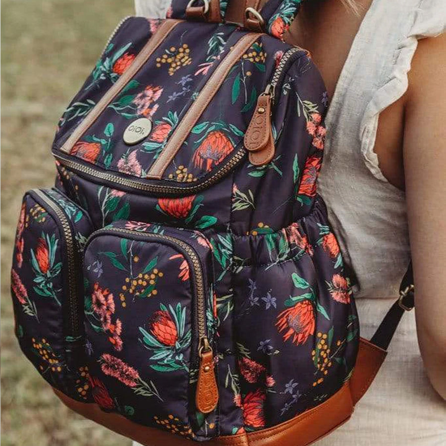 OiOi Nappy Backpack - Floral Botanical