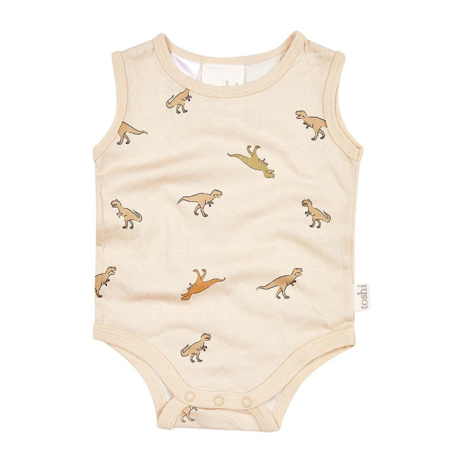 Toshi Singlet Onesie - Dinosauria