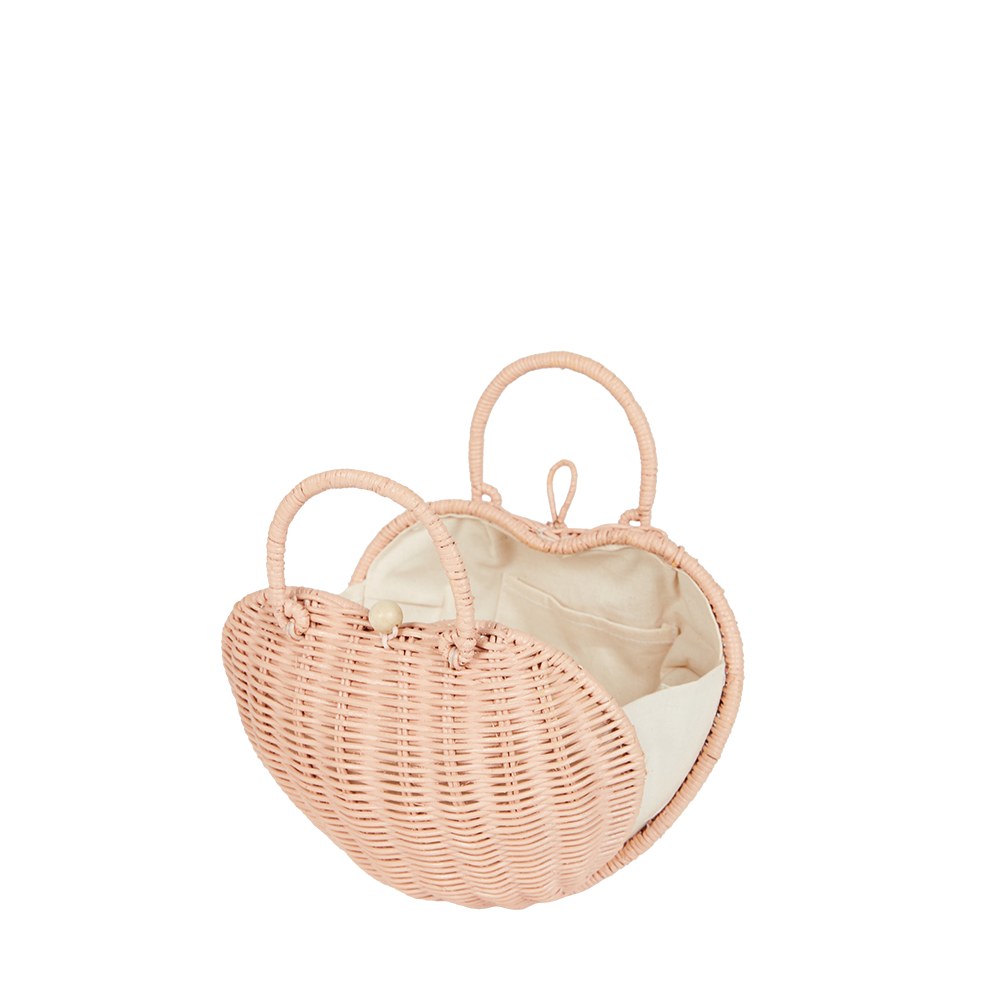 Olli Ella Rattan Luvya Bag - Rose