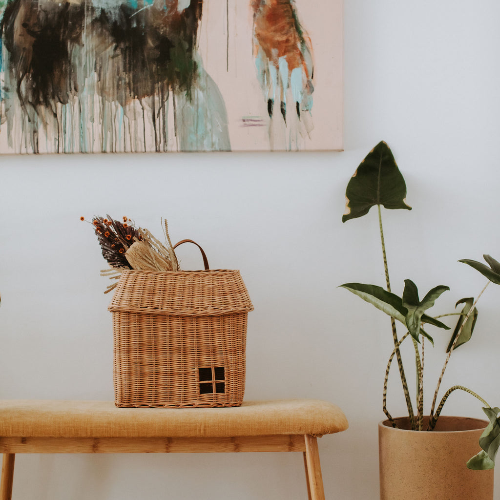 Rattan Hutch Basket - Hanging