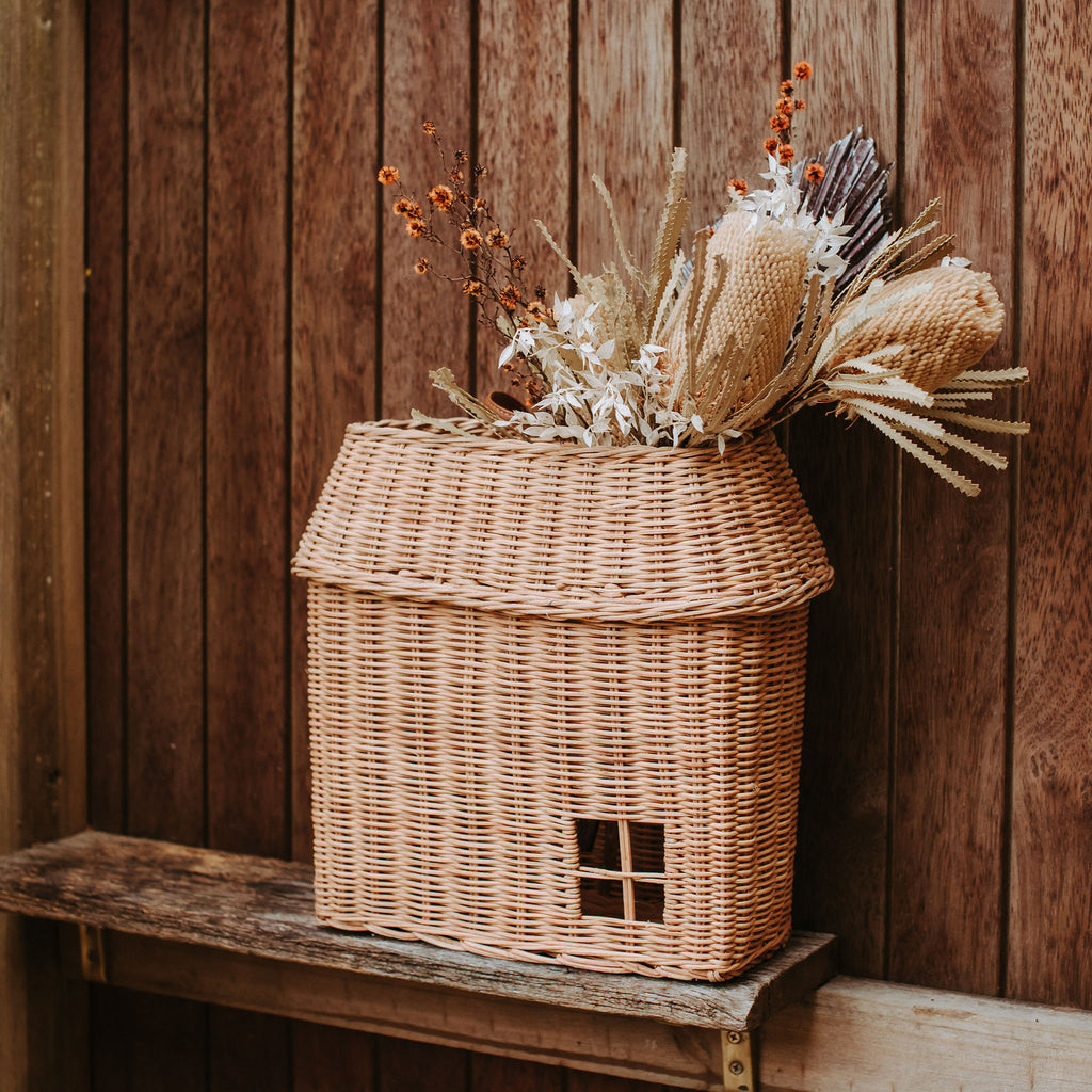 Rattan Hutch Basket - Hanging