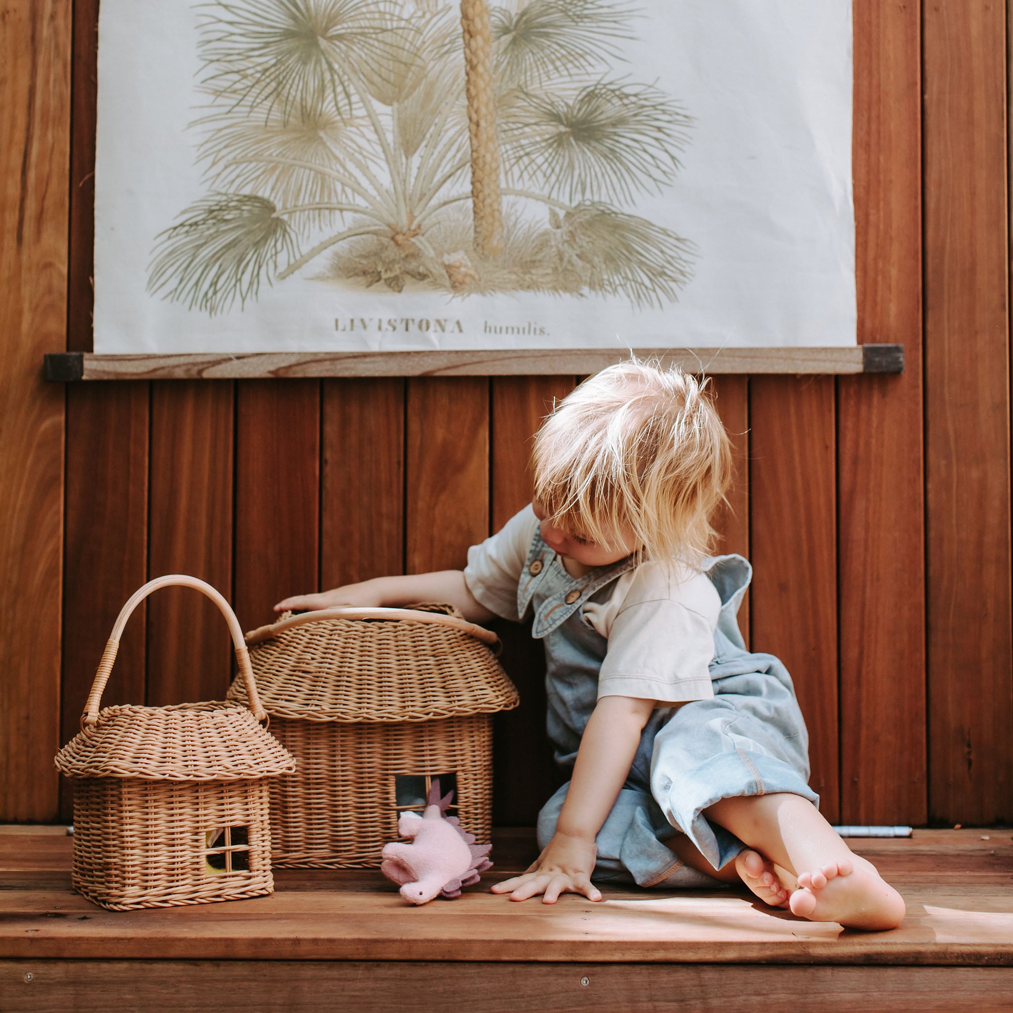 Rattan Hutch Basket - Big