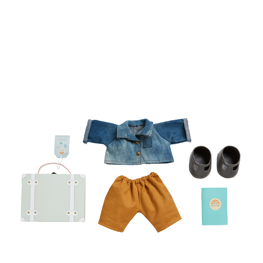 Olli Ella Dinkum Doll Travel Togs - Sage