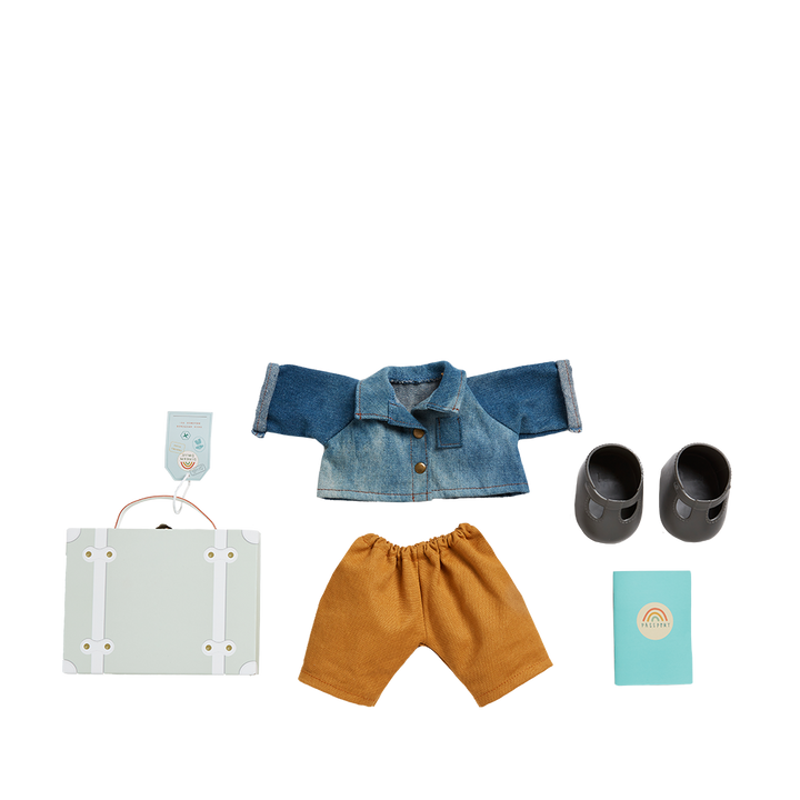 Olli Ella Dinkum Doll Travel Togs - Sage