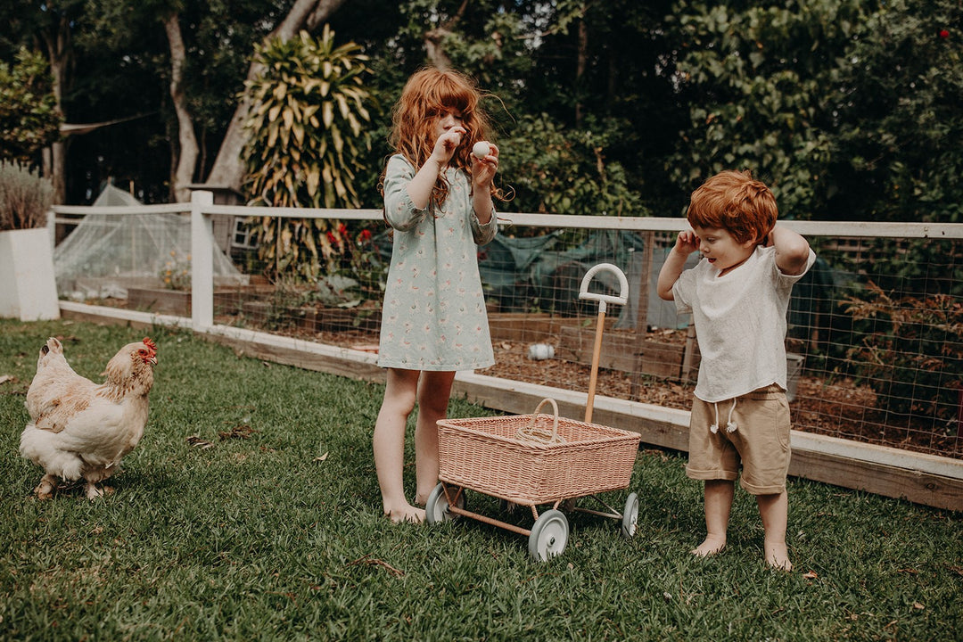 Olli Ella Rattan Wonder Wagon - Rose