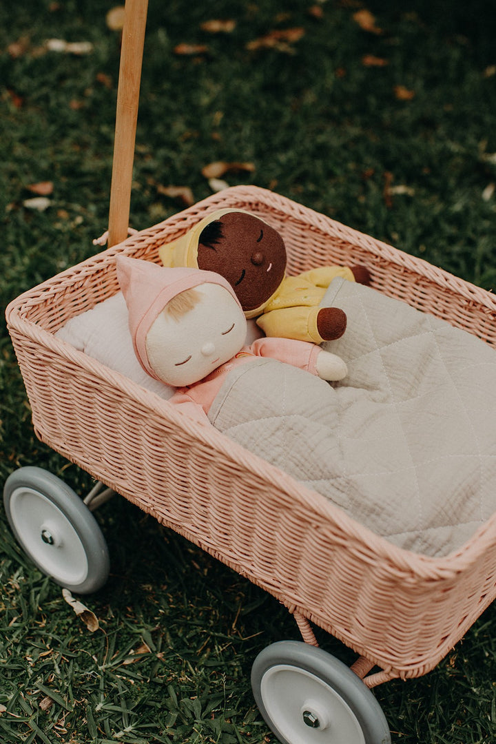 Olli Ella Rattan Wonder Wagon - Rose