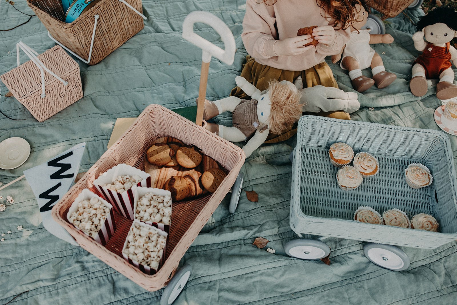 Rattan Wonder Wagon - Rose