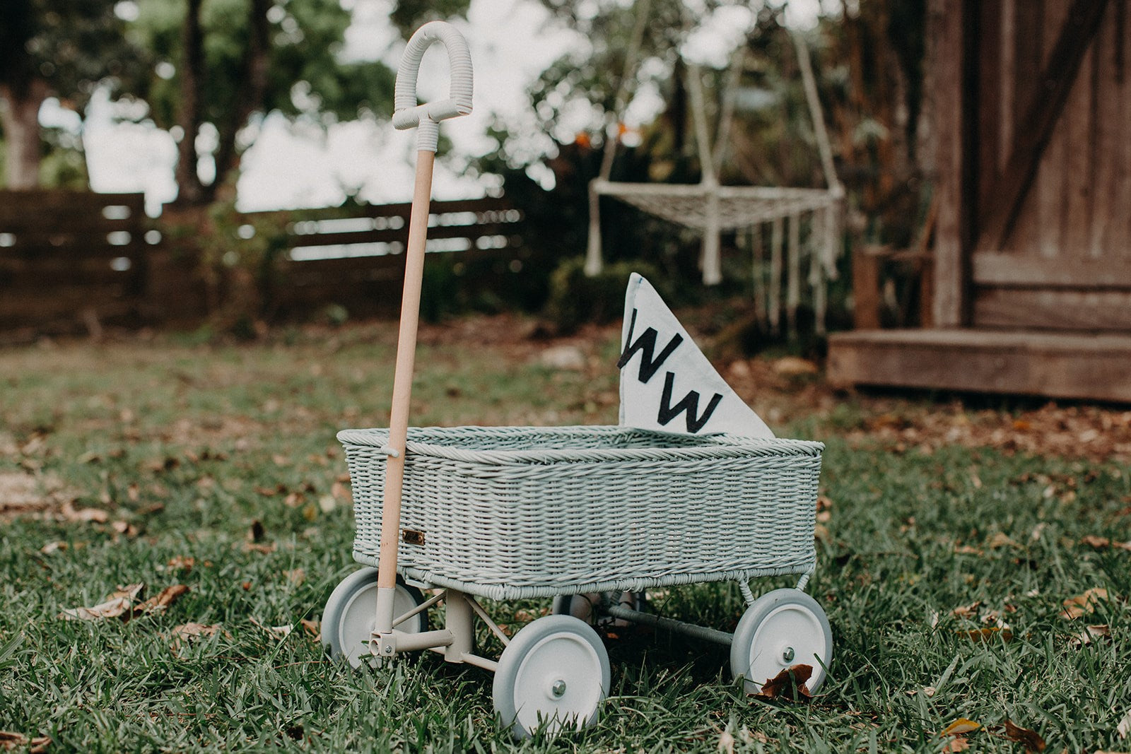 Rattan Wonder Wagon - Vintage Blue