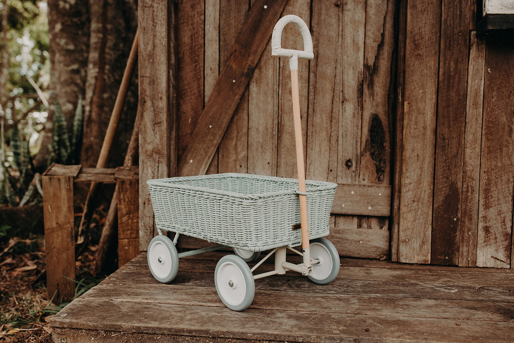 Rattan Wonder Wagon - Vintage Blue