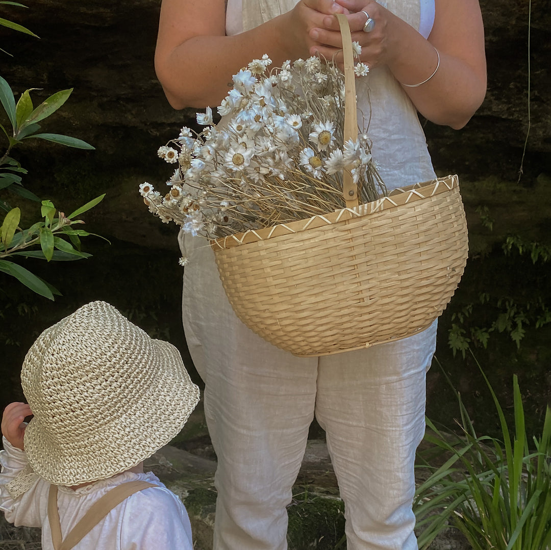 Olli Ella Blossom Basket Oval - Nude