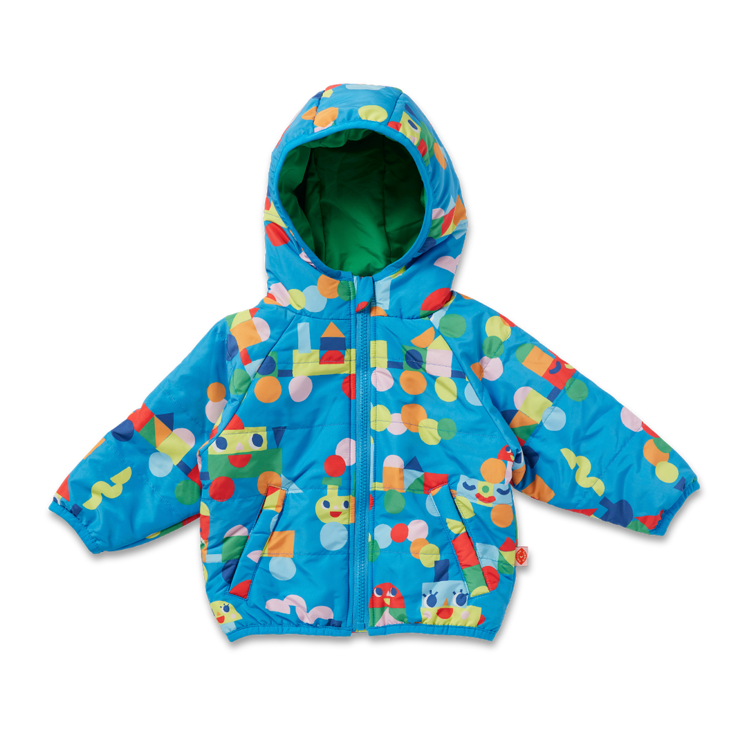 Rainbow puffer jacket kids shop