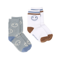 Smiley Socks 2-Pack  - Sage/White