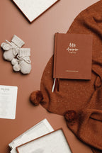 Boxed Linen Cover Luxe Baby Journal - Pecan