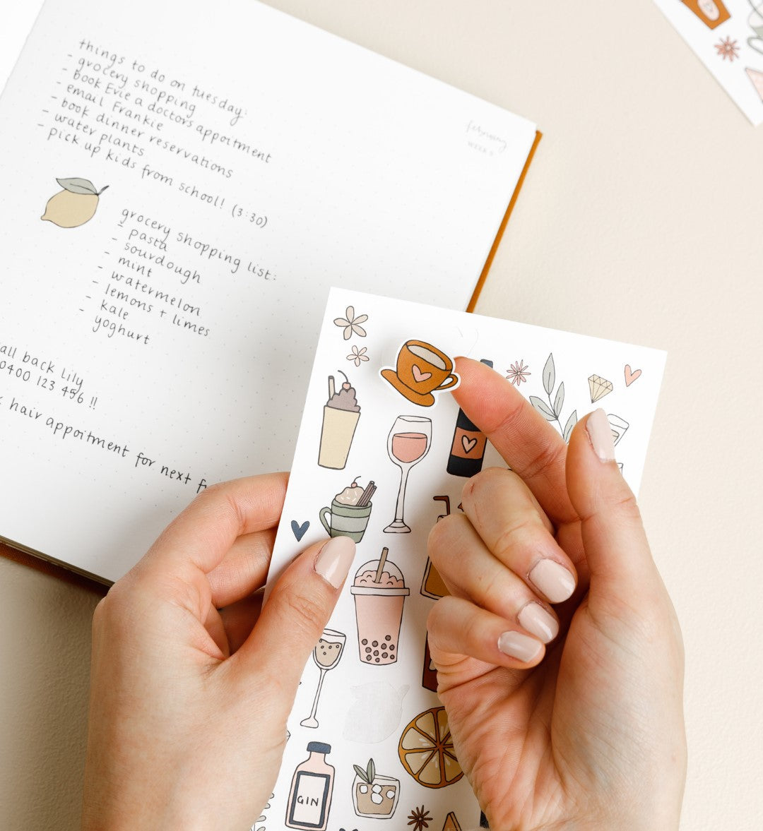 Emma Kate Co. Illustrated Stickers Set | Lifestyle | 4 Sheets