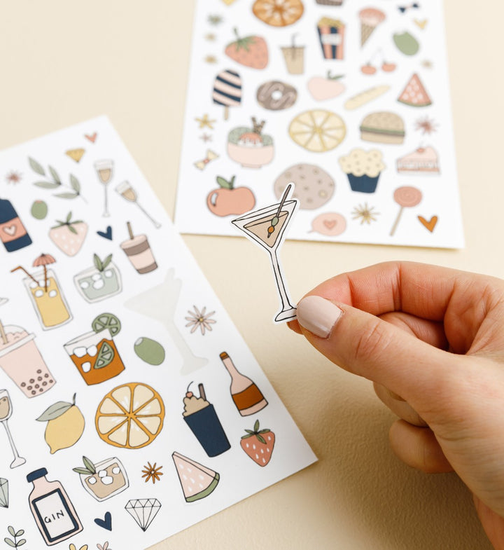 Emma Kate Co. Illustrated Stickers Set | Lifestyle | 4 Sheets
