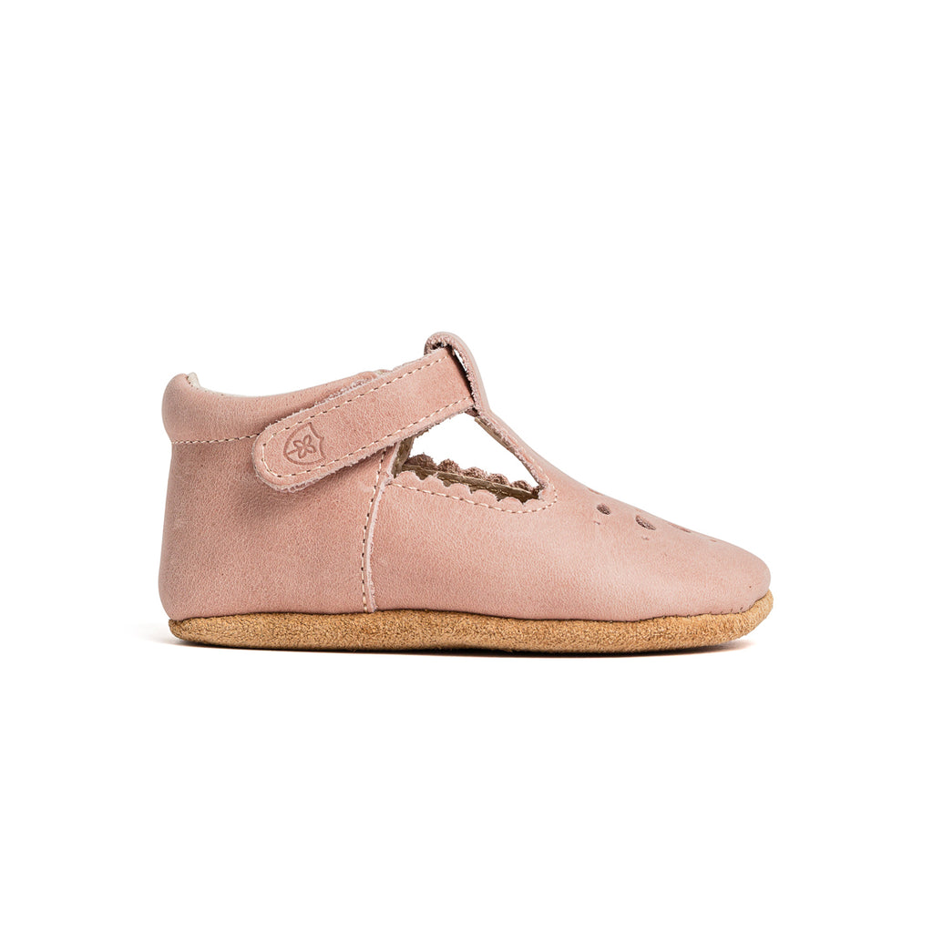 Leather Baby Morgan Shoes - Blush