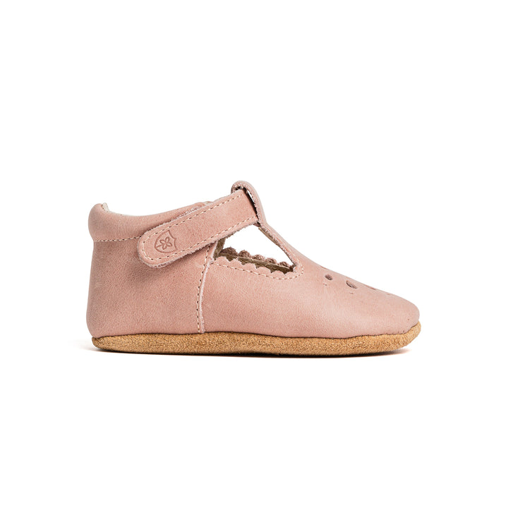 Pretty Brave Leather Baby Morgan Shoes - Blush