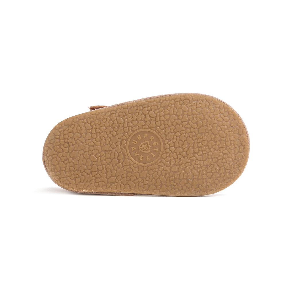 Leather Baby Morgan Shoes - Stone