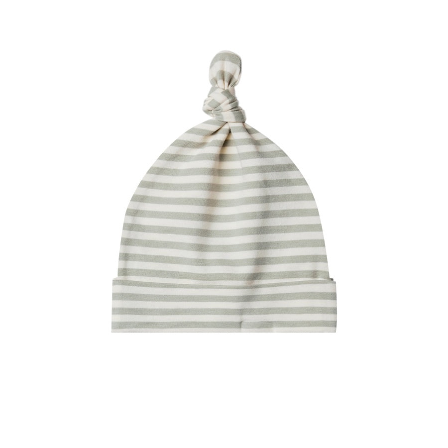 Quincy Mae Knotted Baby Hat | Pistachio Stripe