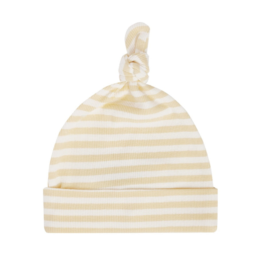 Quincy Mae Knotted Baby Hat | Yellow Stripe
