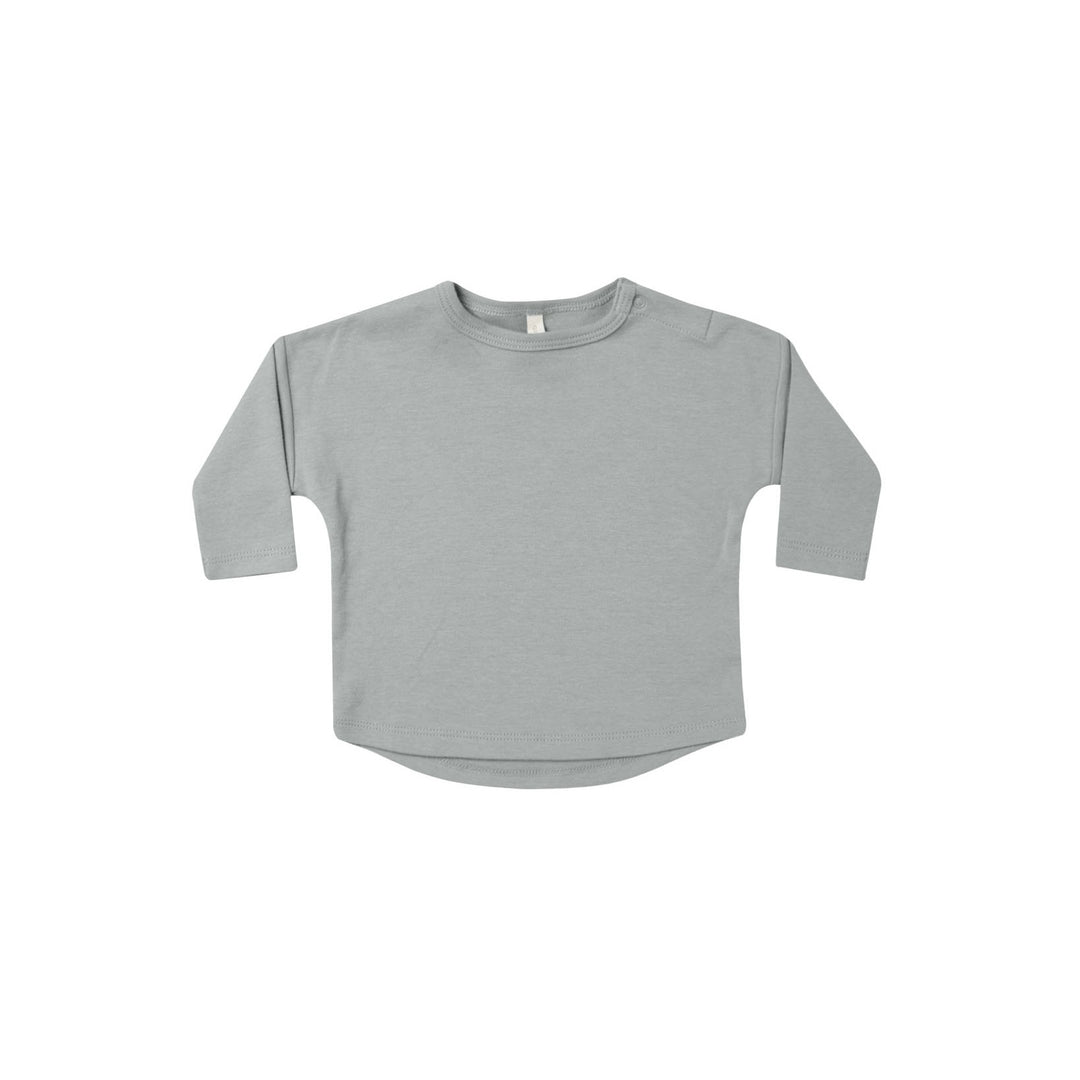 Quincy Mae Long Sleeve Tee - Dusty Blue