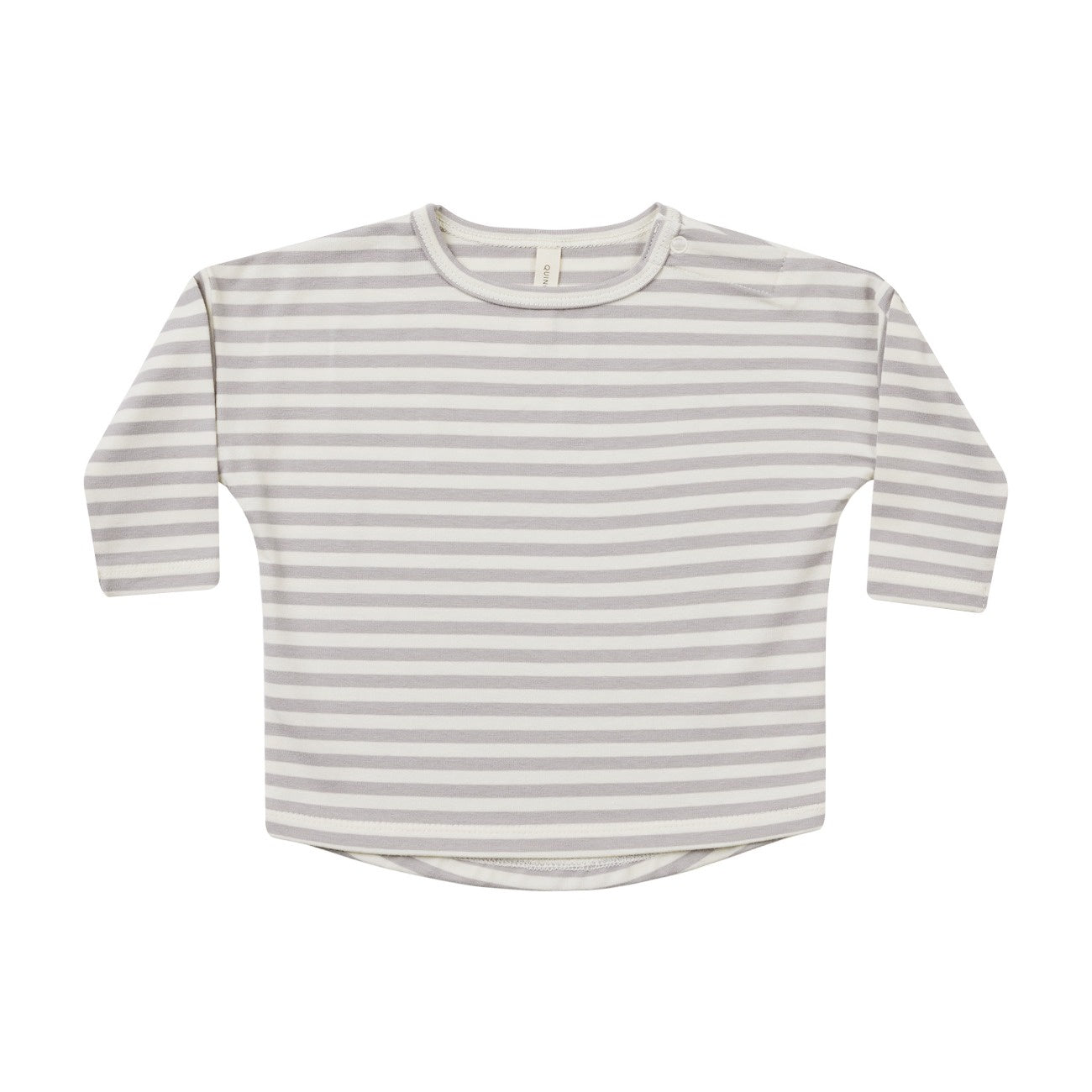 Quincy Mae Long Sleeve Tee - Periwinkle Stripe