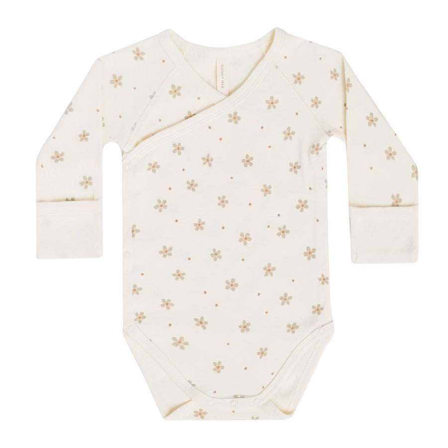 Quincy Mae Side Snap Bodysuit | Dotty Floral