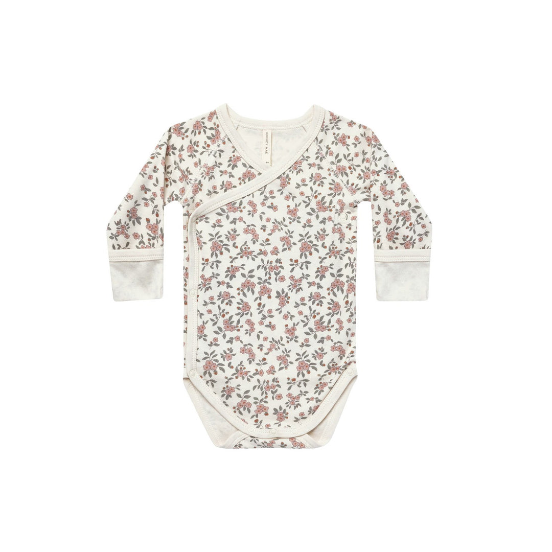 Quincy Mae Side-Snap Bodysuit - Meadow