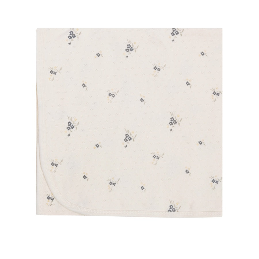 Quincy Mae Pointelle Baby Blanket | Ditsy Ocean